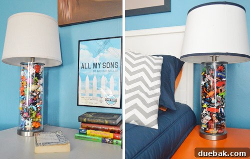 Farmhouse Drifters A Happy Country Home 14 Glass Lamps Filled With Toy Cars In Boys Bedroom