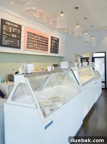 Gelati Celesti: The Store Overload Phenomenon 4 Kitchen pairing inspiration with concrete floors and coral sign
