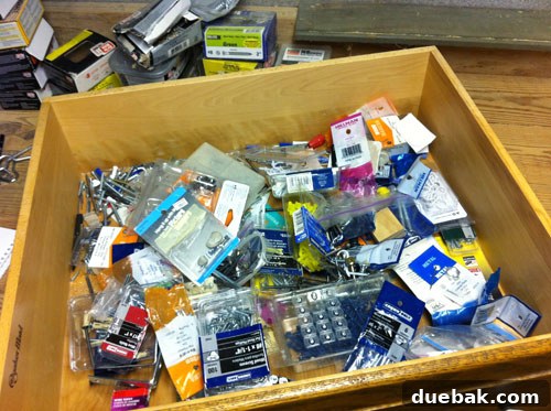 Maximize Tool Storage with a Pegboard 12 Cluttered drawer of screws and hardware