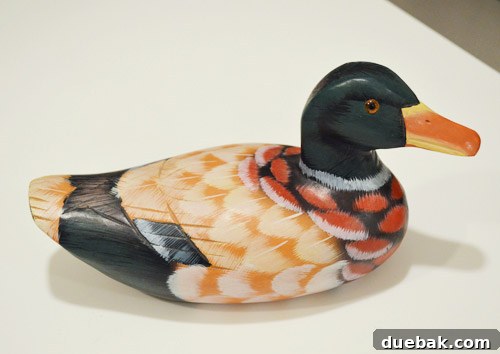 Wooden duck before painting, found at a thrift store
