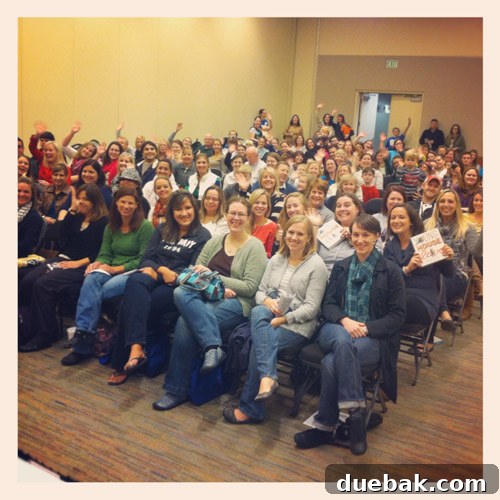 Audience at book tour presentation
