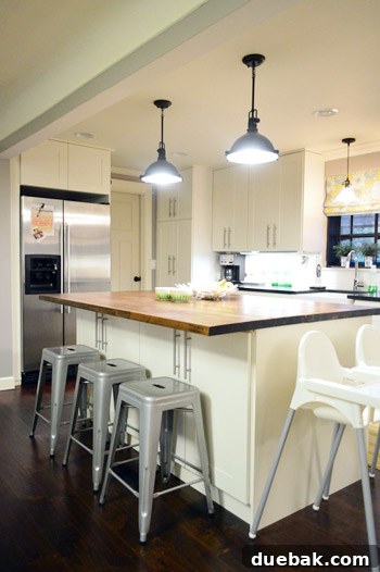 Close-up view of sleek IKEA kitchen cabinets and modern minimalist design