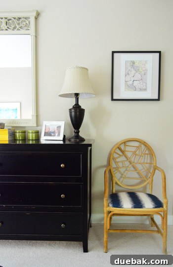 Characterful Comforts: A Home's Warm Embrace 13 Master Bedroom Side Chair with Ikat Fabric