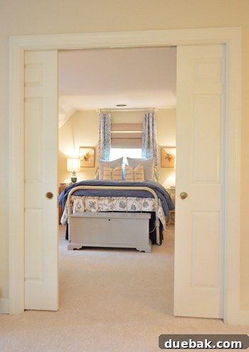 Characterful Comforts: A Home's Warm Embrace 20 Elegant Pocket Door Leading to Guest Room