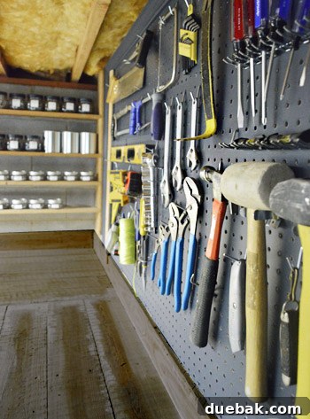 Photoshop rendering of basement wood stained a darker color