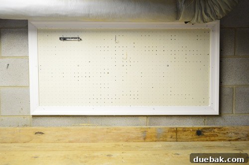 Adding trim to the pegboard
