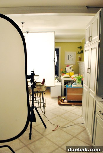 Kitchen interior photo, taken after sundown due to natural light constraints.