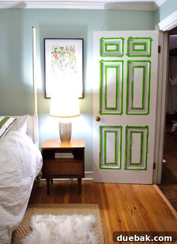 A painted door project, a beloved DIY that was later repainted.
