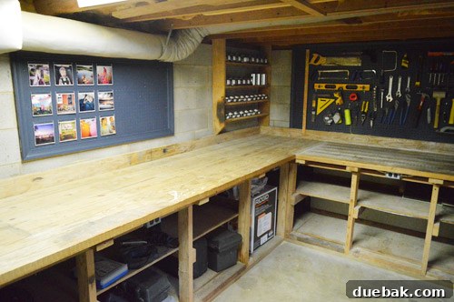 Basement pegboard with space for expansion