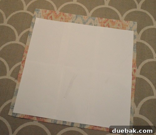 Instant Window Privacy: DIY Shades in Just 15 Minutes 5 paper template laid overtop fabric