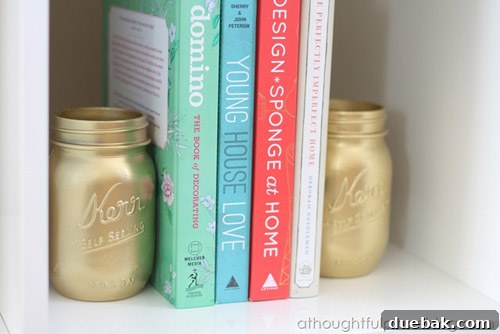 Courtney's elegant gold recycled bookends