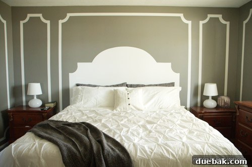 Kenz's painted headboard on the wall project