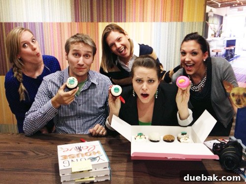Personalized cupcakes gifted to authors at a book tour stop in Washington D.C.