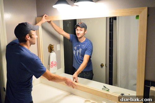Confirmation that the mirror frame fits the mirror