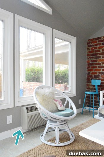 Painting Soaring Vaulted Ceilings: A Master Class 17 Heating/cooling unit blending with new wall color