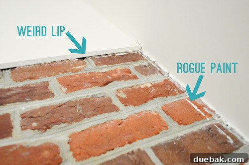 Painting Soaring Vaulted Ceilings: A Master Class 3 Close-up of the sunroom's half-brick wall