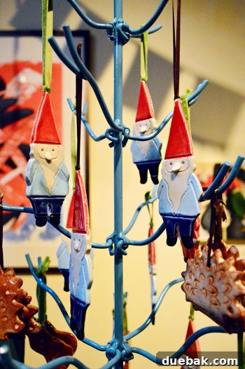 Tasha McKelvey clay gnome ornaments, whimsical figures for a unique Christmas tree theme