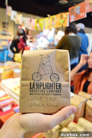 Lamplighter Roasting Company coffee bag with an aesthetically pleasing design