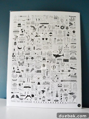 Funnel Cloud Studio's 'Things That Are Awesome' poster with intricate illustrations