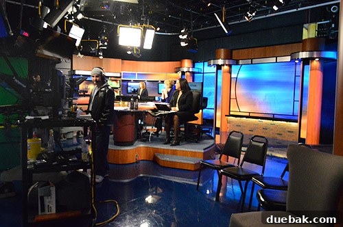 John and Sherry sitting on the CBS6 Virginia This Morning set, looking comfortable and ready for their interview.