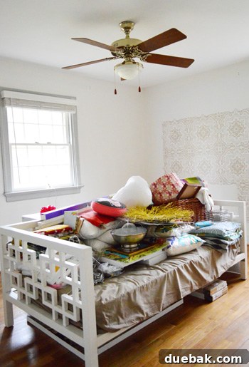 Finally cleared out playroom after yard sale and auction, revealing empty space