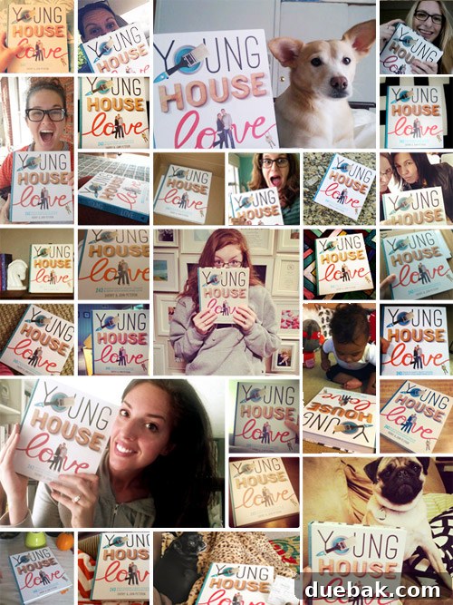A collection of reader-submitted photos featuring the authors' book.