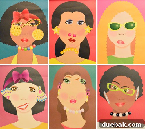 Clara's unique and funny sticker creations from the Make-A-Face pad