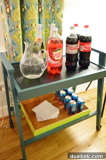 Holiday Bar Cart Setup