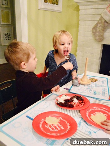 Kids Sharing Dessert