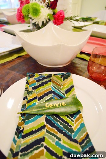 DIY Leaf Place Cards