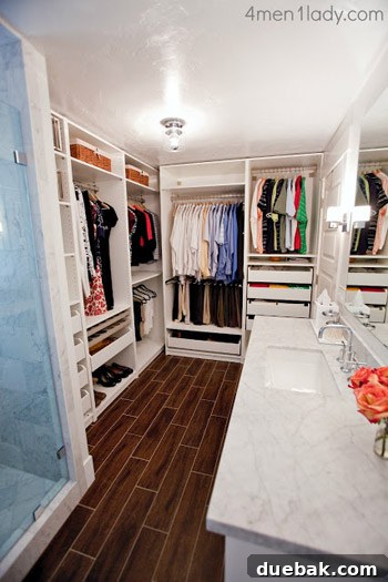 Close-up of organized closet interior with shelving and drawers from the Pax system