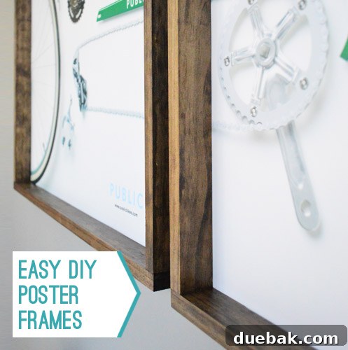 Finished DIY Bike Art Display