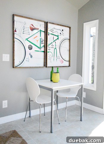Hung DIY Bike Art Frames
