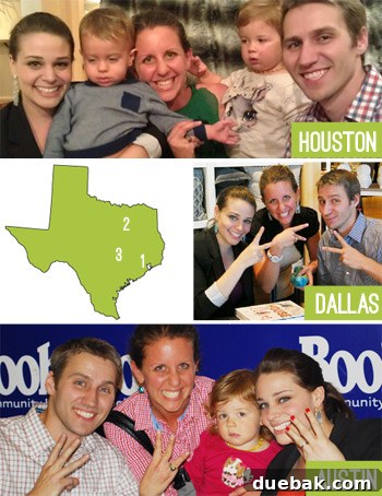 Graphic celebrating Jess's hat trick for attending all three Texas signings