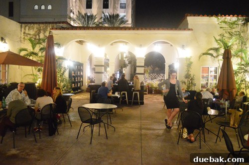 Beautiful Spanish-style courtyard at Books & Books in Coral Gables