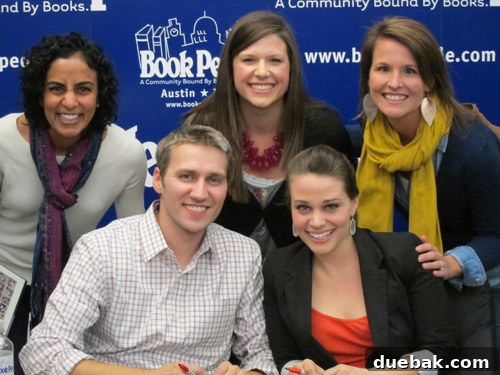Authors with happy fans at the book signing