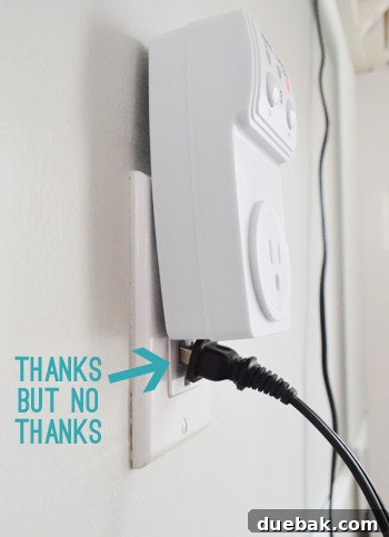 Bulky remote outlet blocking the second socket