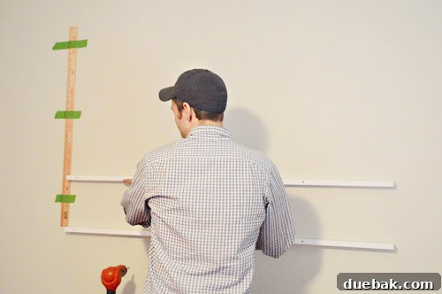 Using a yardstick for vertical alignment