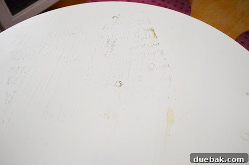 Original Table Condition - Stained Top
