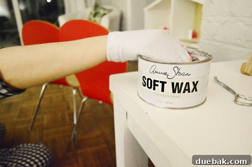 Applying Wax to Chalk Painted Chair