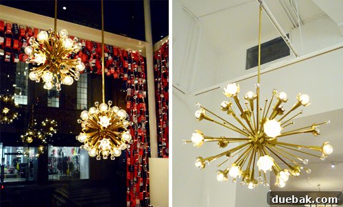 Jonathan Adler statement pendant lights featuring unique forms and modern design, creating a stylish ambiance.