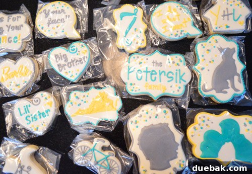 Swapping the Apple for the Peach 25 Custom decorated cookies, beautifully detailed and presented in a paint can