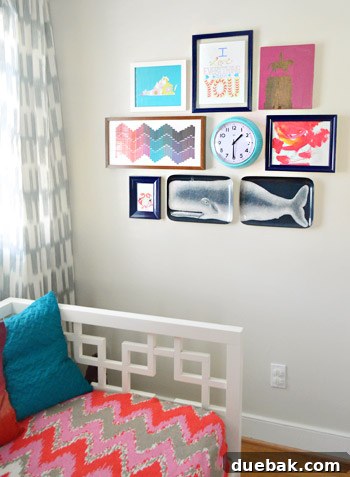 Effortless Print and Pattern Pairing 7 Detailed shot of patterns and textures in Clara's room, illustrating how different scales are combined.