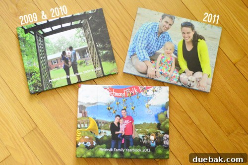 Preserving Our Year: The Family Photo Book Process 4 Previous Family Yearbook Albums From 2009 2010 2011 2012
