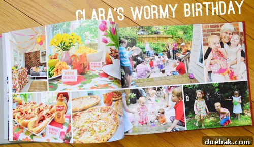 Preserving Our Year: The Family Photo Book Process 9 Yearbook Family Album Spread Featuring Photos Of Worm Birthday Party