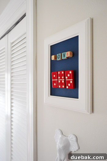 Close-up of the 'Love' art