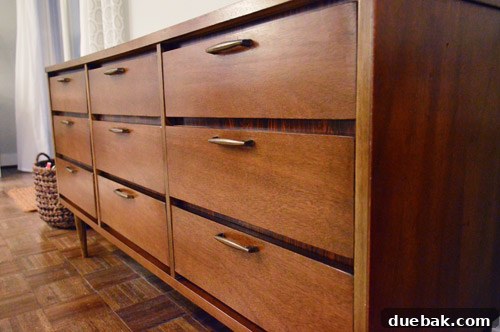 Completely restored media cabinet with drawers back in place