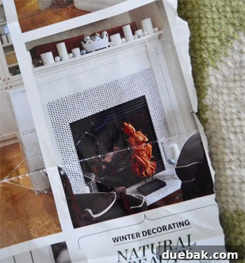 Inspirational image from Canadian House & Home featuring tiled fireplace