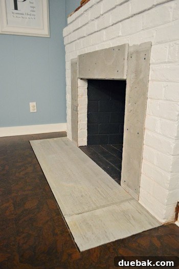 Your Guide to a Stunning Marble Herringbone Fireplace 9 Fireplace ready for tiling