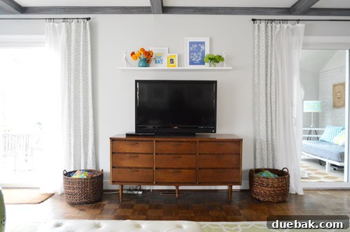 Elevate Your Entertainment Install a Shelf Above Your TV 6 Media cabinet with hidden power strip